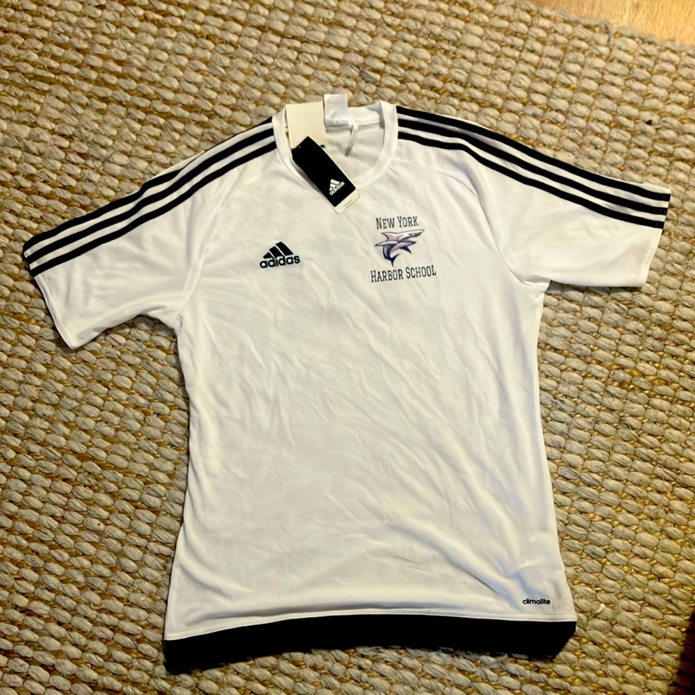 Adidas White and Black Sports Jersey